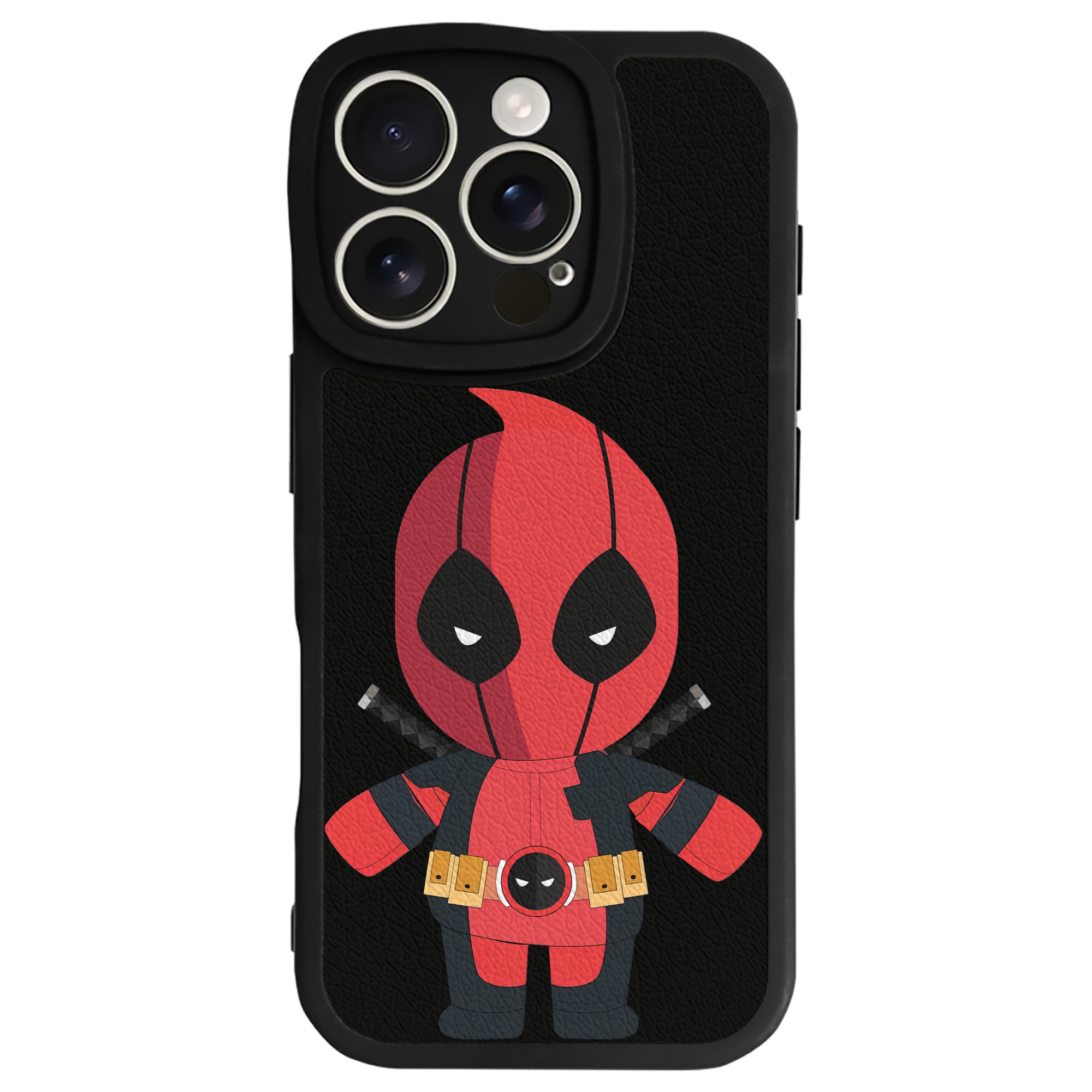 （画像用） Deadpool デッドプール 【iPhone 16シリーズ対応】シリコンスマホケース（レザー調） 材質：シリコン